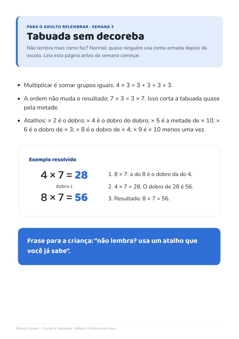 Tabuada sem decoreba